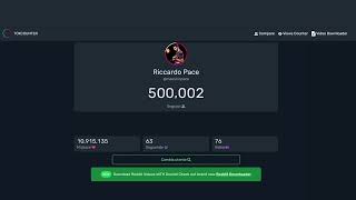 Raggiungimento 500k followers by tokcounter Maestropace