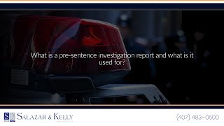 What is a pre-sentence investigation report and what is it used for?