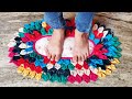 DIY Amazing doormat with waste clothes cutting and stitching || Awesome New Paposh Design