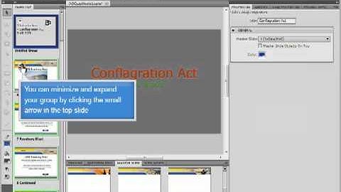 Adobe Captivate Demo Grouping Slides and Attach to TOC