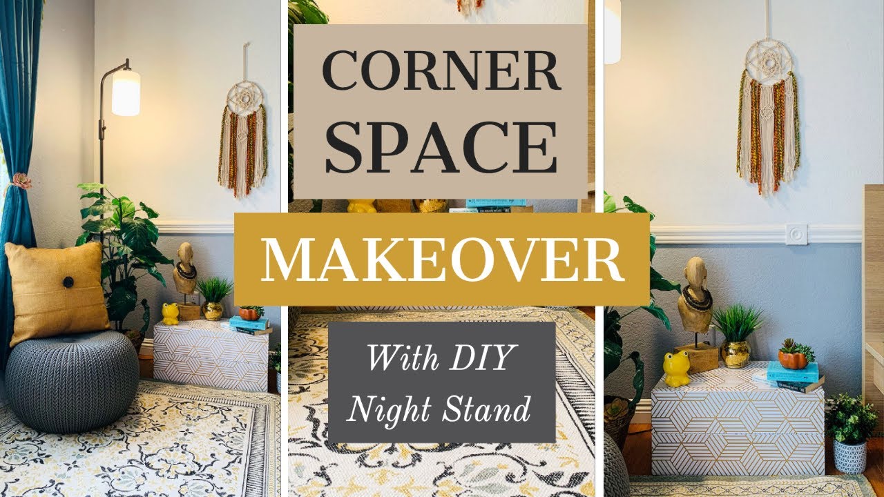 Bedroom Corner Makeover | Corner Space Decoration Ideas - YouTube