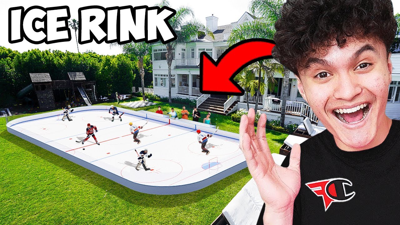 We Built an Ice Rink in my Backyard - FaZe House