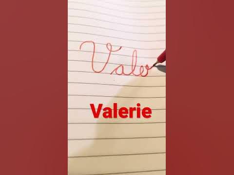 Name Valerie in cursive #cursiveletters #cursivealphabet #cursive - YouTube