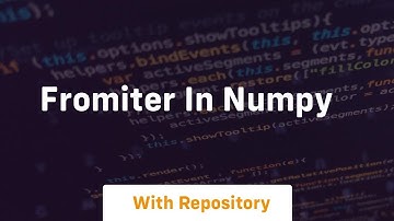 fromiter in numpy