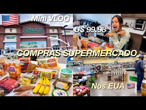 VLOG 🇺🇸: COMPRAS SAUDÁVEL NO MERCADO NOS EUA 🇺🇸| COMPRAS DA SEMANA + Mostrando tudo.