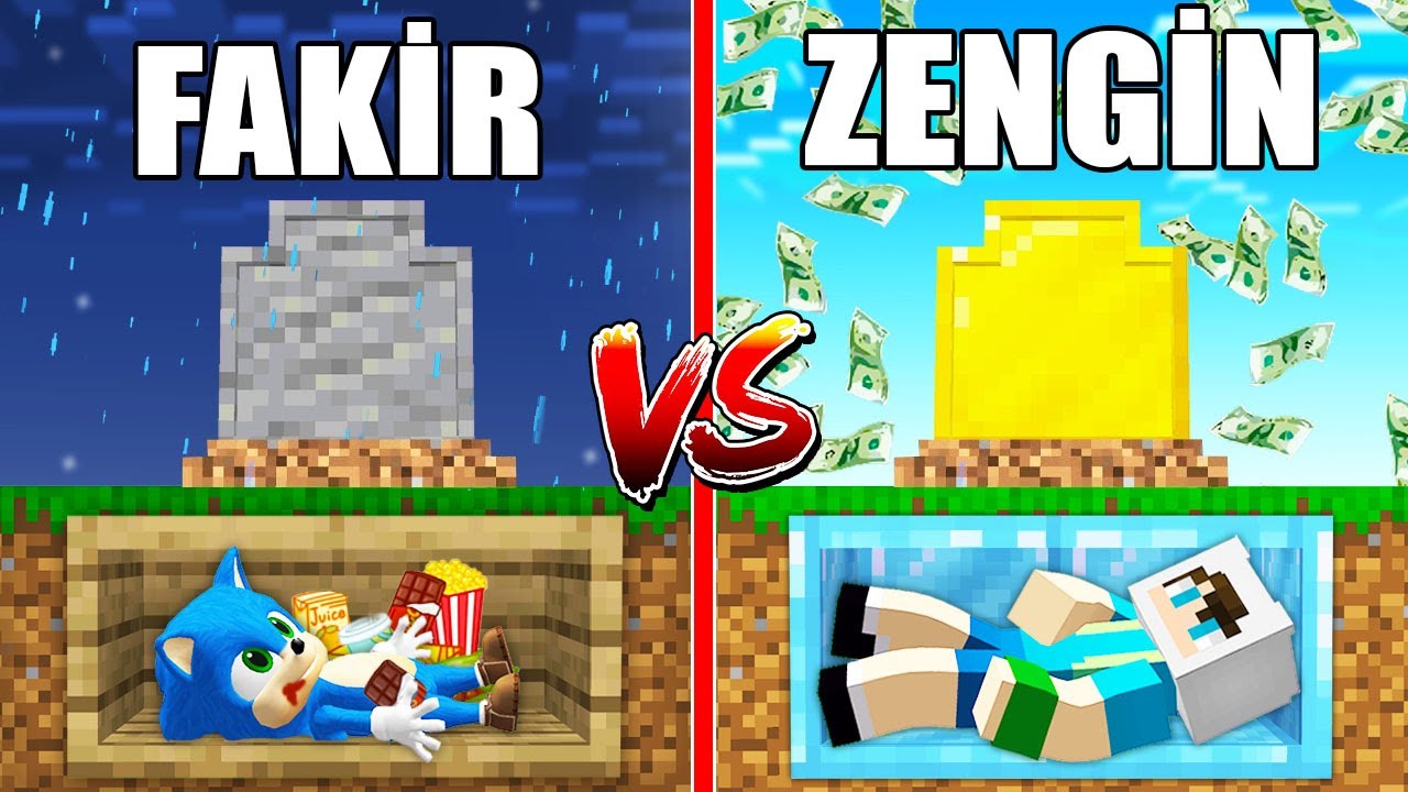 FAKİR BEBEK SONİC MEZARI VS ZENGİN ENES ARSLAN MEZARI 😨 Minecraft