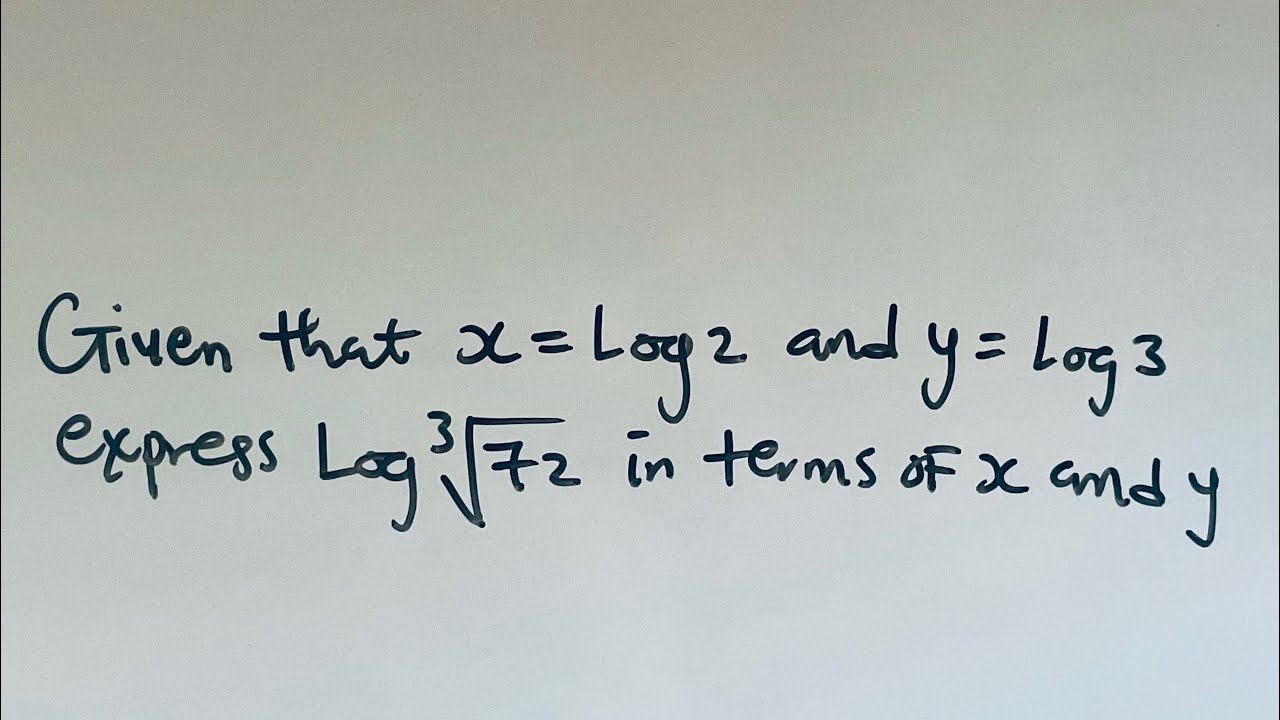 How to solve critical logarithmic question - YouTube