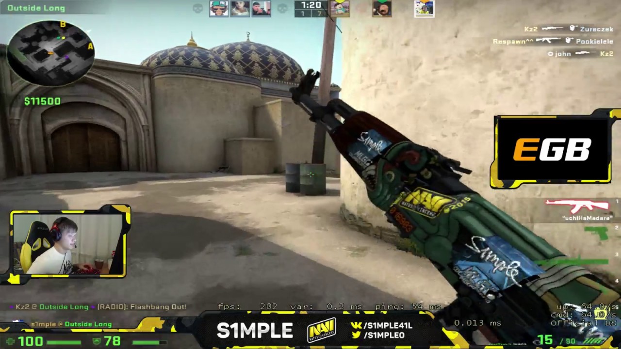 gaming logo S1mple Global Elite Matchmaking on Dust2