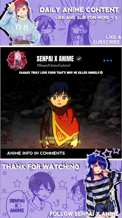 Kahaku truly loved Fushi that's why he killed himself😢#anime#animeedits#animeboy#sadanime#animeshort