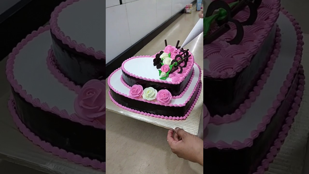 new Dil shape cake designing love cake