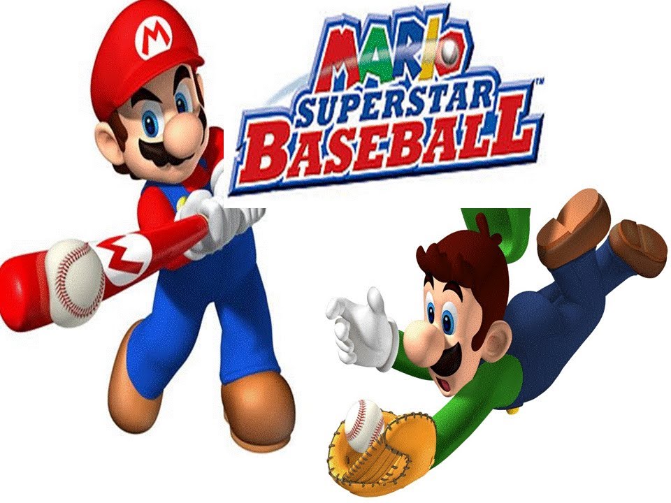 Mario vs luigi. Суперзвезда Марио. Mario Superstar Baseball. Mario Baseball Superstar Baseball. Mario Superstar Baseball logo.