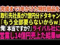 【スカッとする話】完成まで3年かけた特許部品を取引先の2代目社長が7億円ドタキャン「もう全部要らないからw」俺「本当ですか？」「はw？」→ライバル企業に営業し14億売上た結果w【修羅場】