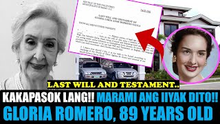Kakapasok Lang Gloria Romero Sa Edad Na 89 Ang Kanyang Last Will And Testament