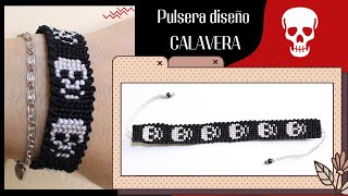 "How to make a macrame skull bracelet (Step by Step) | Macrame thread tutorial" screenshot 4