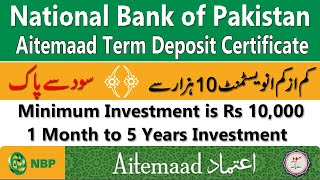 National Bank Aitemaad Term Deposit Certificate | NBP Islamic Banking