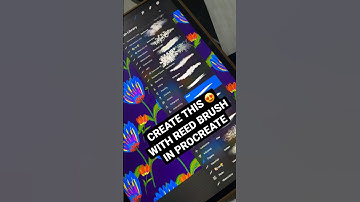CREATE THIS WITH REED BRUSH IN PROCREATE #shorts #digitalprint  #floralprint