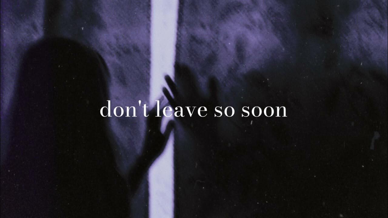 Don t leave текст. Don't leave so soon.
