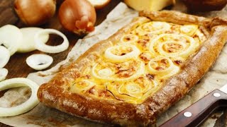 وصفات صيفيةتارت البصل اللذيذة بعجينة ناجحة وحشوة ولا اروع?،لازم تجربوها Onion tart #تارت #كيش_مالح