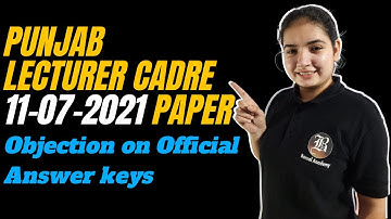 Objection On Official Answer key  Questions of lecturer cadre physics 11/7/2021 | Bansal Academy