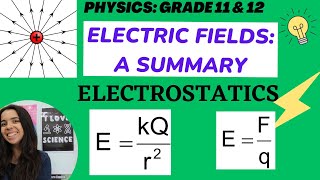 Electric Fields Electrostatics grade 11 and 12 summary