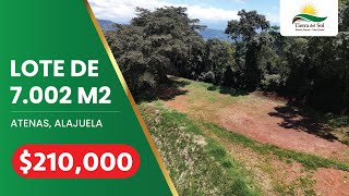 Lote de 7.002 m² a la venta en Atenas, Alajuela. Lote de 7.002 m² a la venta en Atenas, Alajuela.