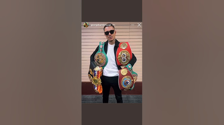 GEORGE KAMBOSOS STUNTING NEW BELT GEAR LIKE A BOSS UNIFIED CHAMP IBF, WBO, WBA, RING