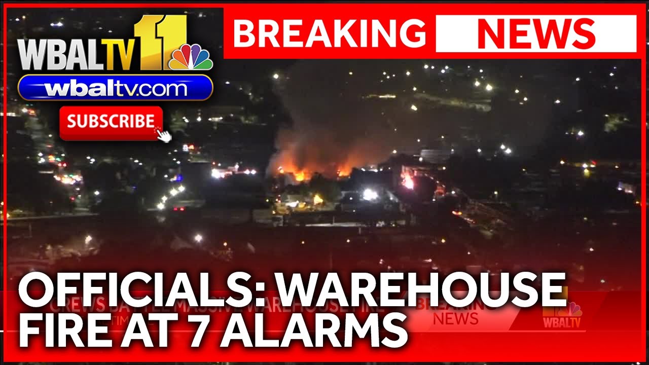 Officials: Warehouse fire upgraded to 7 alarms