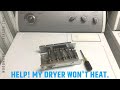 How to replace heating element in Whirlpool electric dryer - dryer not heating