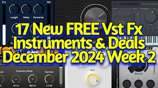 17 Best New FREE Effect Plugins, Instruments, Sample Packs & Holiday Deals - DECEMBER 2024 Week 2