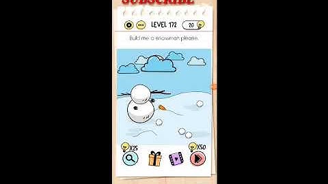 Brain Test Level 172 || Build me a snowman Walkthrough