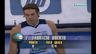 Fabricio Oberto 19 puntos vs Brasil | Cuartos de Final Indianapolis 2002