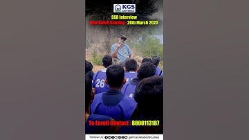SSB Interview | New Batch Starting on 20th March 2025 📚🎯 #ssbinterview #newbatch #start #kgsdefence