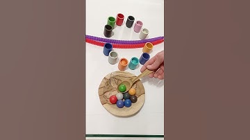 Color Sorting Wooden Balls Asmr Creative Toys video #shorts #toys #satisfying #game