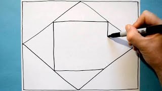 Easy Abstract Drawing / Overlapping 3D Line Illusion / Daily Art Therapy / Day 084