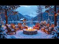 Soothing Winter by the Lake ❄️🔥 Relaxing Piano Music &amp; Fireplace Ambience for Relax, Work &amp; Study