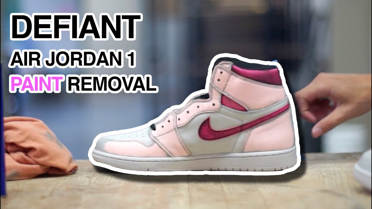 brillo En necesidad de federación Jordan 1 Retro High OG Defiant Paint Removal (Custom) - YouTube