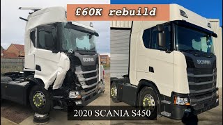 Rebuilding a Wrecked 2020 SCANIA S450 Part 2. it's all done!!!