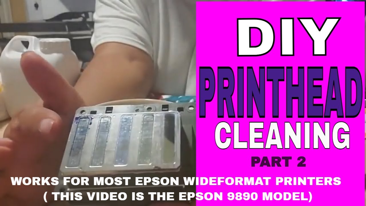 Epson 9890 Printhead Cleaning Part 2 - YouTube