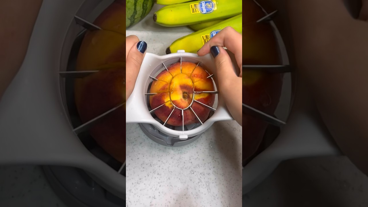 Peaches made easy w/ the Stone-Fruit Wedger 