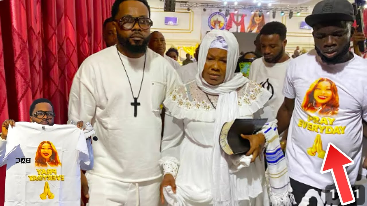 Agradaa finally arrived at church premises after from prison