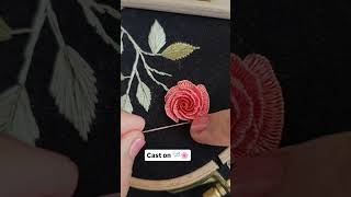 3D rose design 🪡#embroidery #shorts #trending #viral #video #viralvideo #foryou #flowers #art#shorts