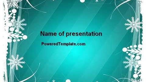 Winter Frame Background PowerPoint Template by PoweredTemplate.com