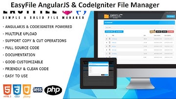 EasyFile AngularJS CodeIgniter File Manager