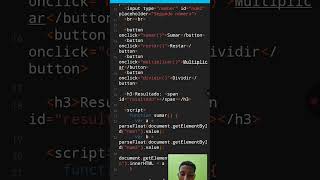 calculadora Básica con Html y Javascript, estructura, Joshua polo 10B