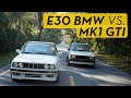 E30 BMW 318is vs. MK1 Volkswagen Rabbit GTI | Behind The Wheel