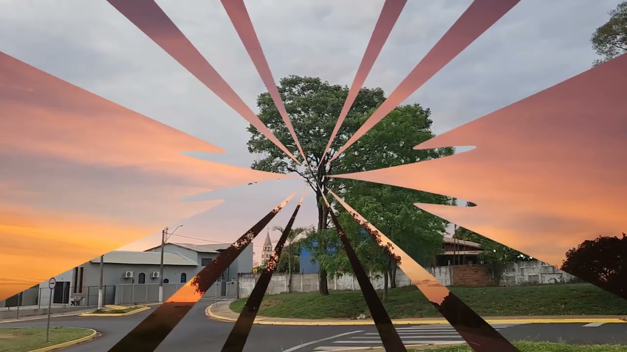 DOBRADA- SP.  Pôr do sol