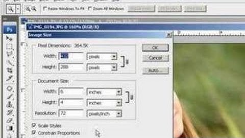 Resampling An Image Down In Photoshop CS3