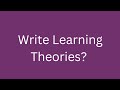 🎯Learning Theories in 1 Minute |MBA Quick Revision 