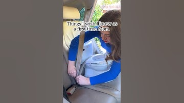 on a road trip & still potty training? Line the training potty with a diaper for easy clean up!