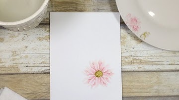 watercolor flower with Zig Clean Color Real Brush markers